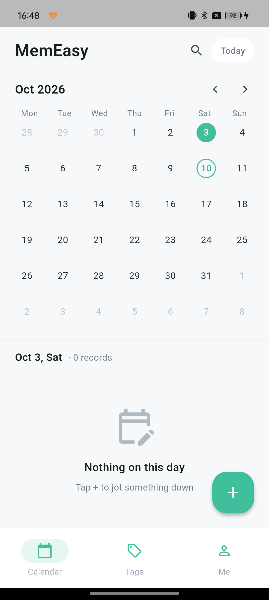 MemEasy calendar
